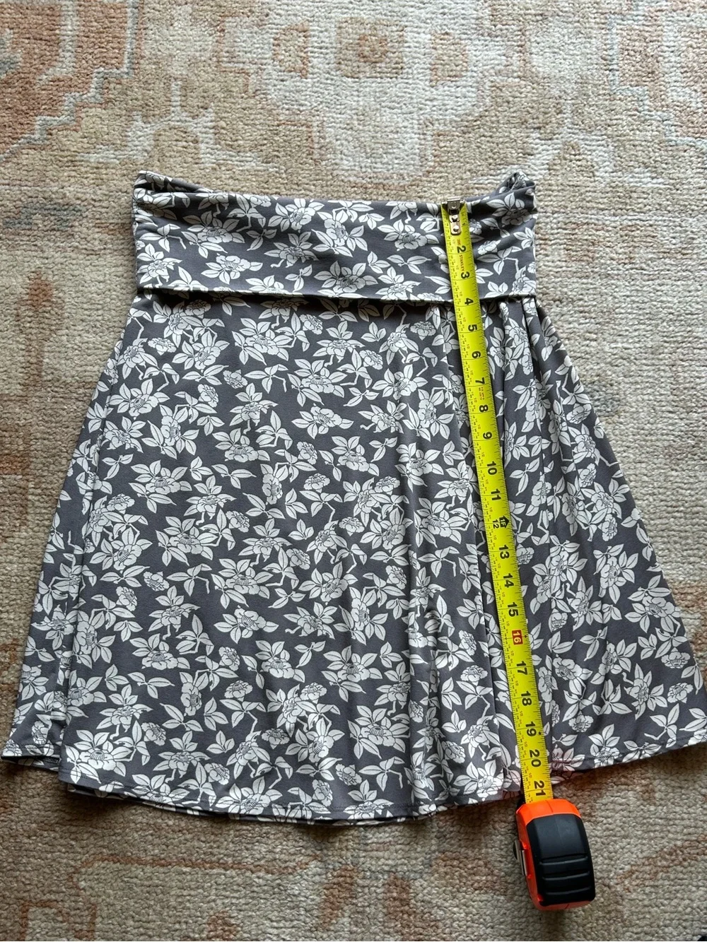 Vtg 90s Y2K Floral Midi Skirt Fold Over Cottagecore Flowy Dainty Fairy Layering